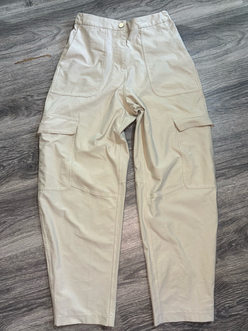 lululemon athletica Beige High-Rise Cargo Trousers
